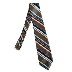 Vintage Oscar De La Renta Striped Silk Necktie 56 in Long 3.5 in Wide